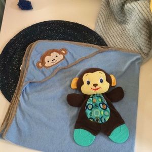 Infant towel and teether